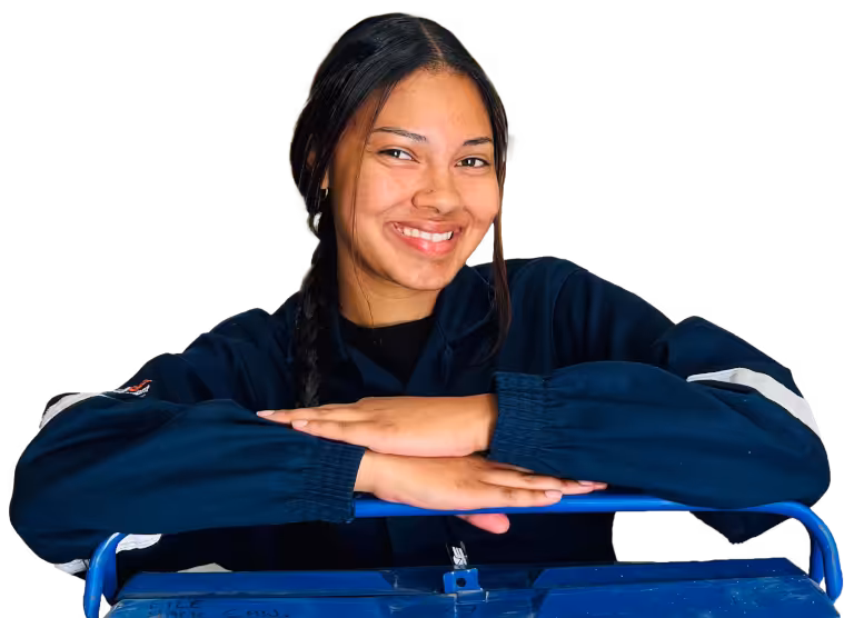 Female learner2 arms on